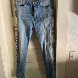 Kapital stone embroidered jeans